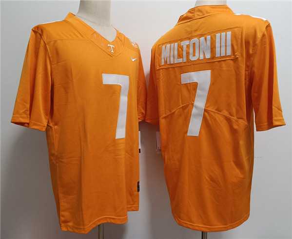 Mens Notre Tennessee Volunteers #7 Joe Milton III Orange Stitched Jersey->->NCAA Jersey
